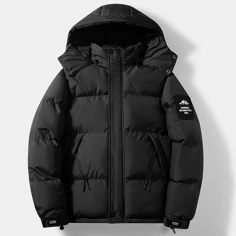 Ao ar livre masculino caminhadas acampamento à prova de vento respirável roupas de algodão quente inverno confortável moda e na moda jaqueta com capuz