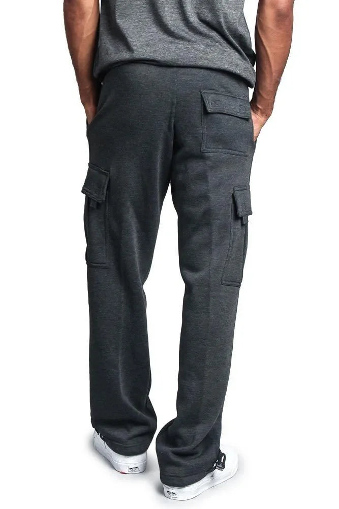Homens carga jogger calças outono hip hop street wear calças soltas multi bolso cor sólida macacão ginásio esportes wear sweatpants