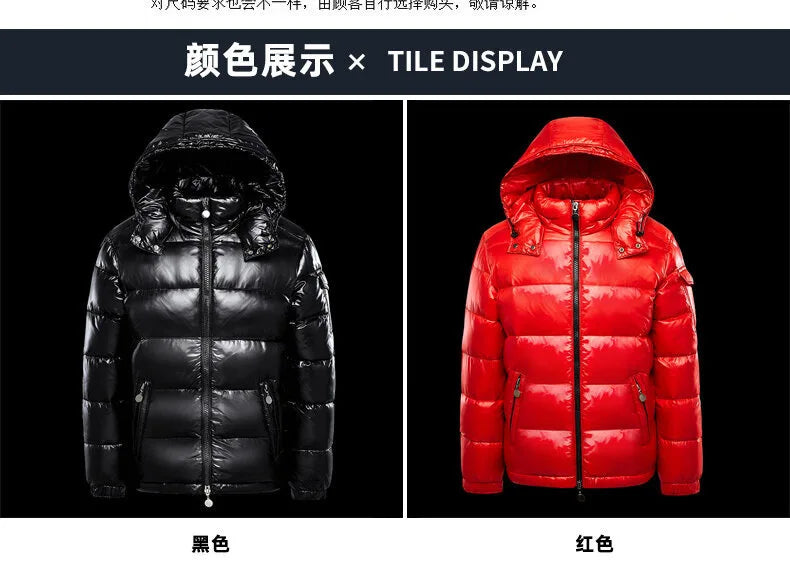 2026 moda impermeável curto algodão jaquetas masculino preto leve neve parkas de alta qualidade brilhante parkas jaquetas de inverno masculino