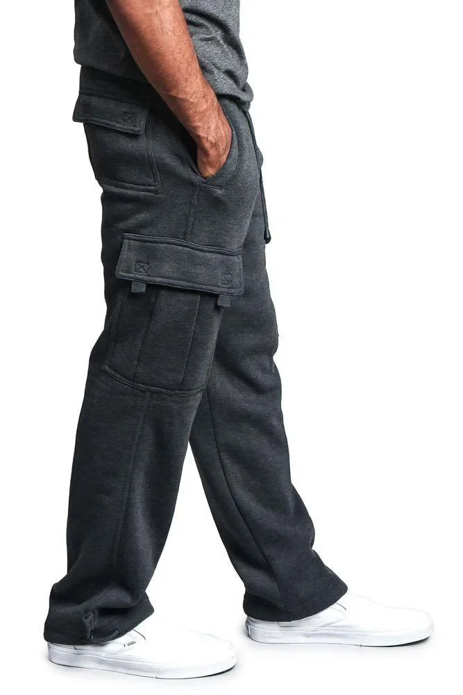 Homens carga jogger calças outono hip hop street wear calças soltas multi bolso cor sólida macacão ginásio esportes wear sweatpants