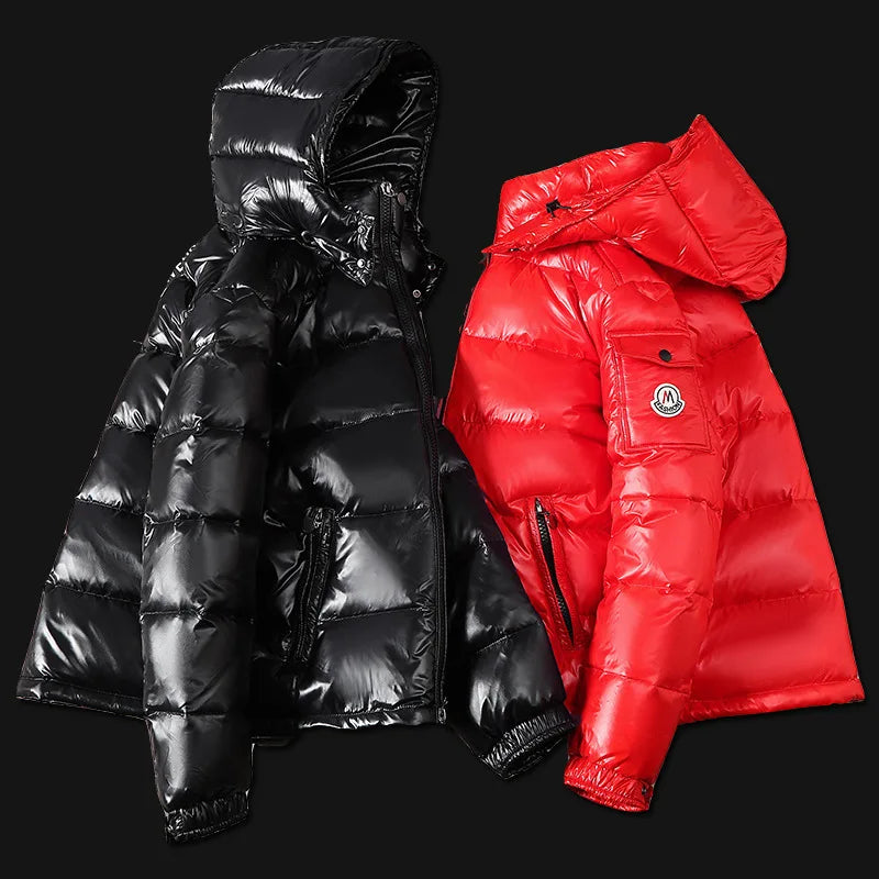 2026 moda impermeável curto algodão jaquetas masculino preto leve neve parkas de alta qualidade brilhante parkas jaquetas de inverno masculino
