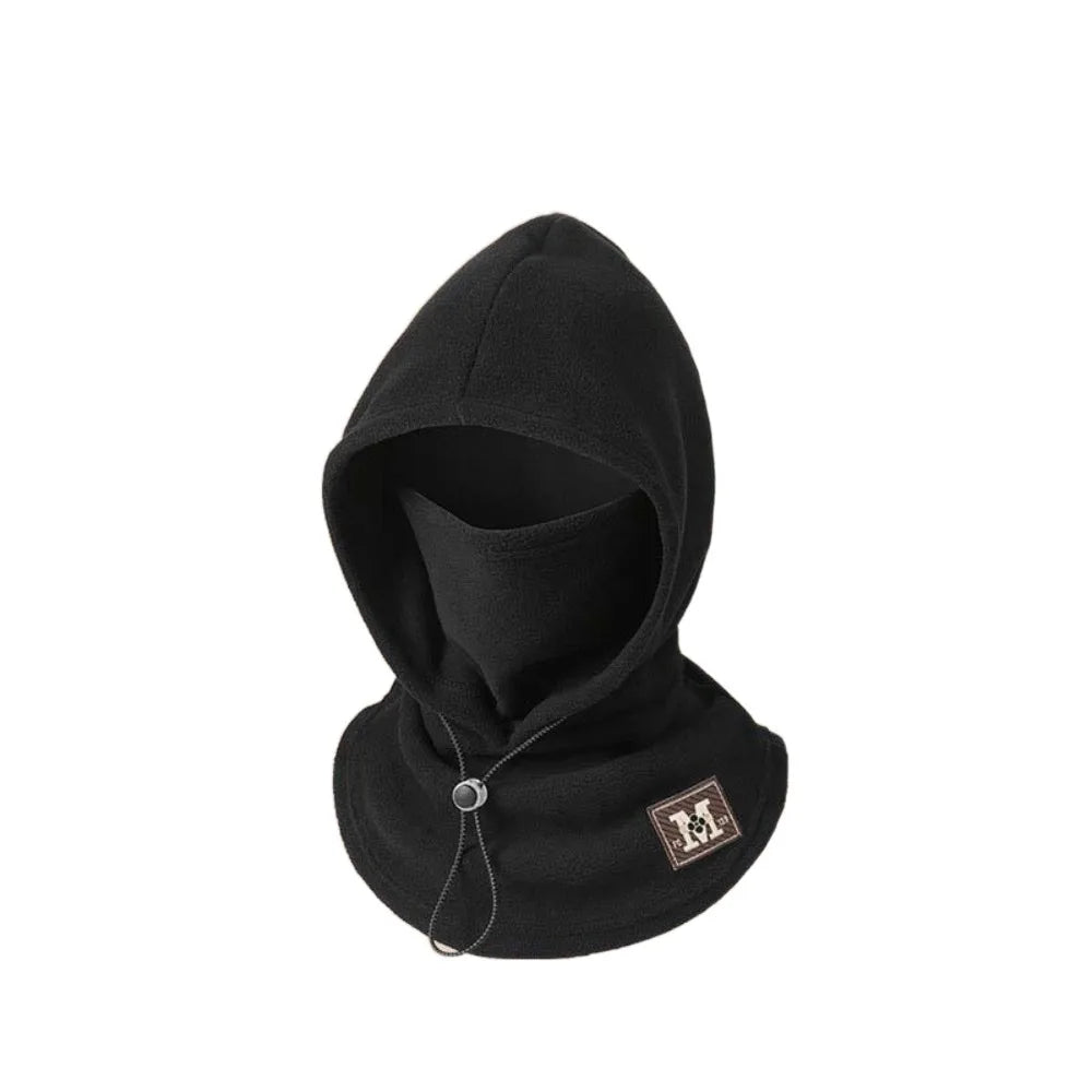 Casual mais quente com capuz pescoço boné à prova de vento cordão inverno pulôver boné anti-frio proteção de ouvido masculino capacete chapéu ciclismo