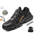 Sapatos de segurança de proteção de dedo do pé de aço indestrutível antiderrapante resistente à abrasão sapatos de trabalho masculino tênis resistente e confortável ﻿