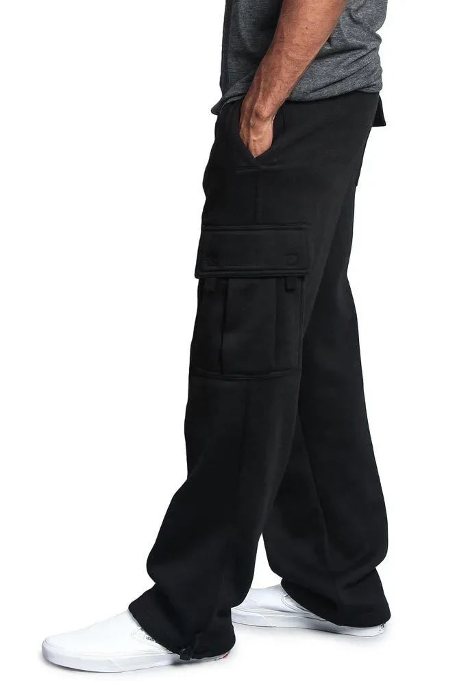 Homens carga jogger calças outono hip hop street wear calças soltas multi bolso cor sólida macacão ginásio esportes wear sweatpants