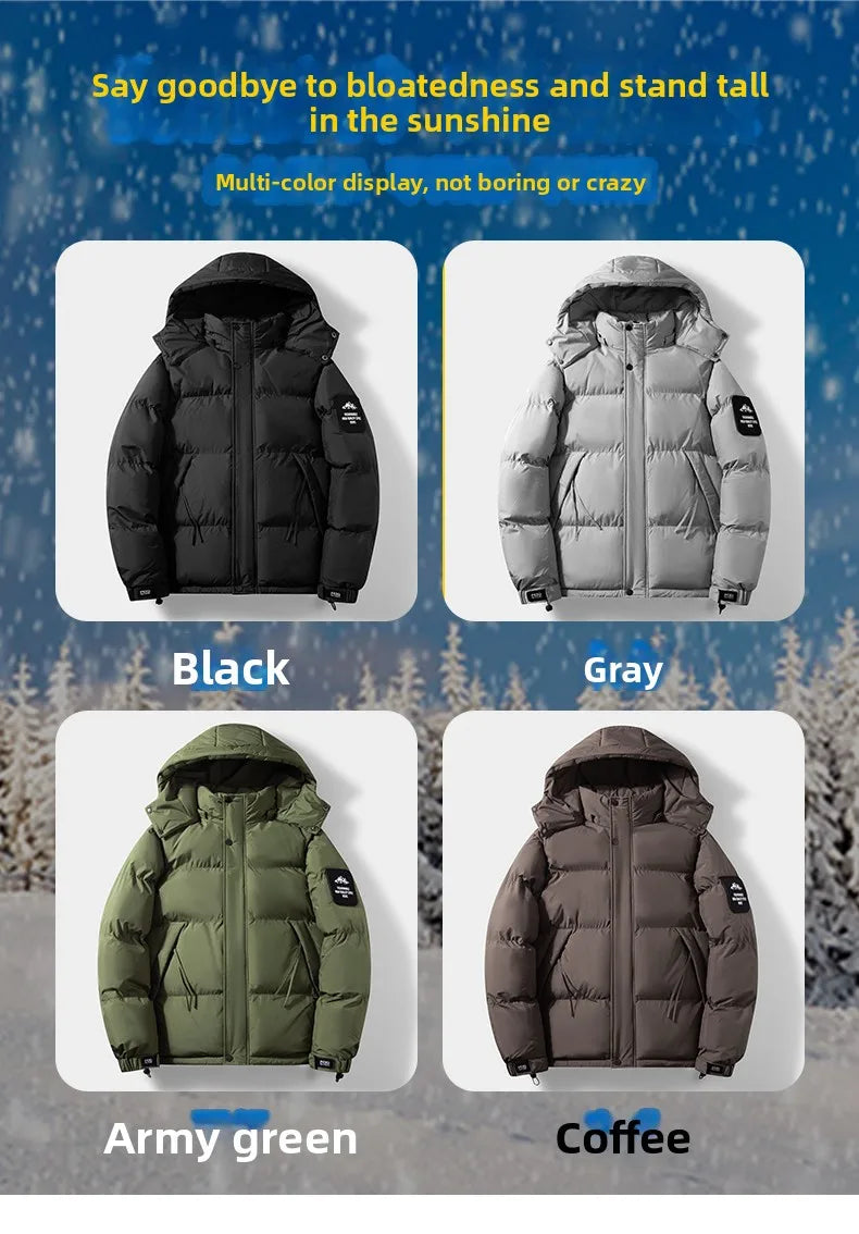 Ao ar livre masculino caminhadas acampamento à prova de vento respirável roupas de algodão quente inverno confortável moda e na moda jaqueta com capuz