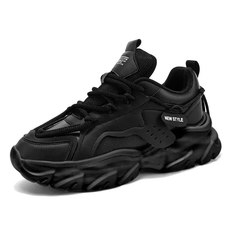 Sapato masculino respirável sola grossa tênis casuais ao ar livre correndo quatro estações novo tênis masculino solas macias conforto tênis masculino