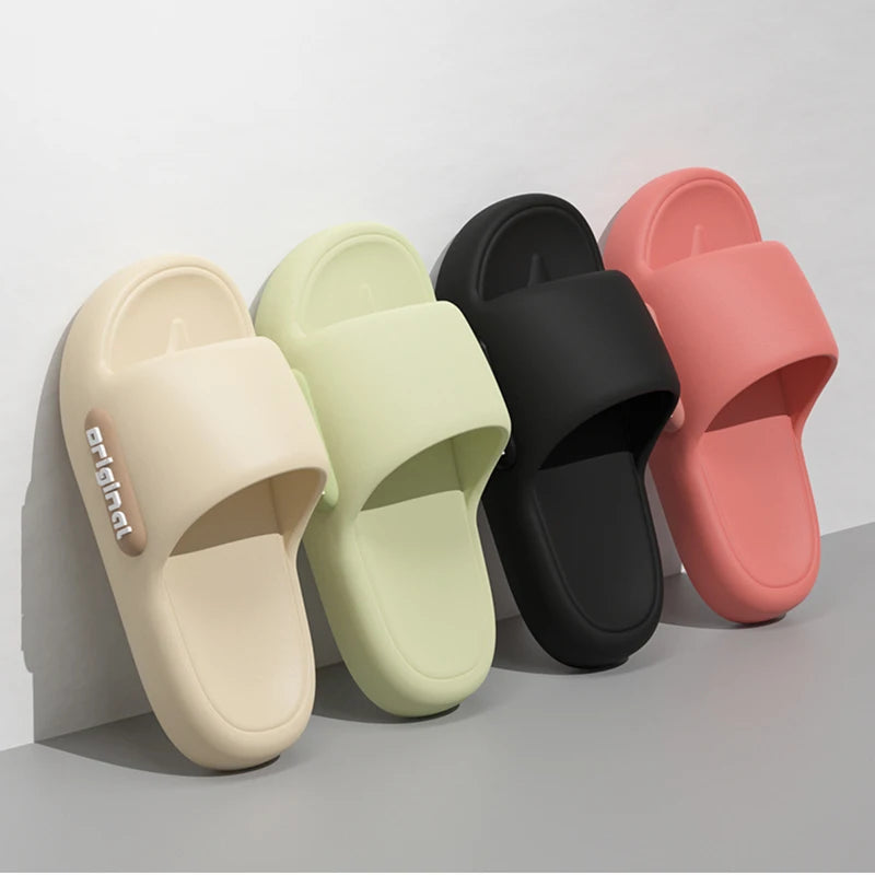 Chinelos de nuvem de fundo grosso moda feminina carta impressão sandálias plataforma mulher 2025 confortável sola macia praia travesseiro slides