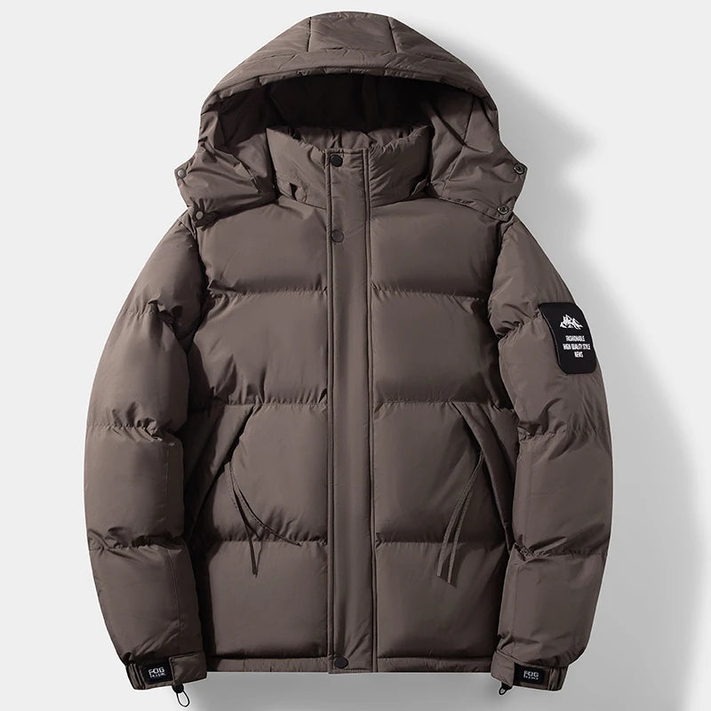 Ao ar livre masculino caminhadas acampamento à prova de vento respirável roupas de algodão quente inverno confortável moda e na moda jaqueta com capuz