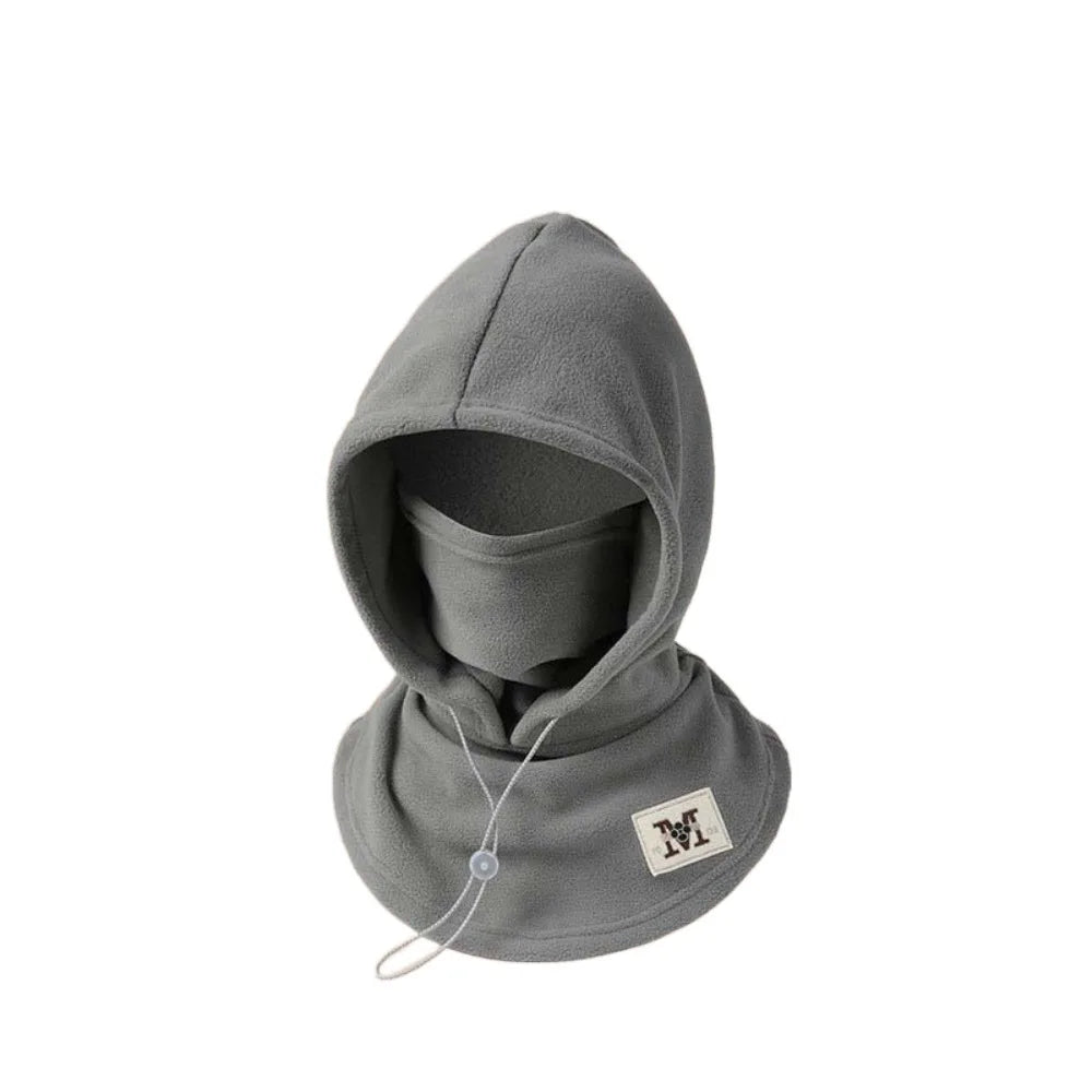Casual mais quente com capuz pescoço boné à prova de vento cordão inverno pulôver boné anti-frio proteção de ouvido masculino capacete chapéu ciclismo