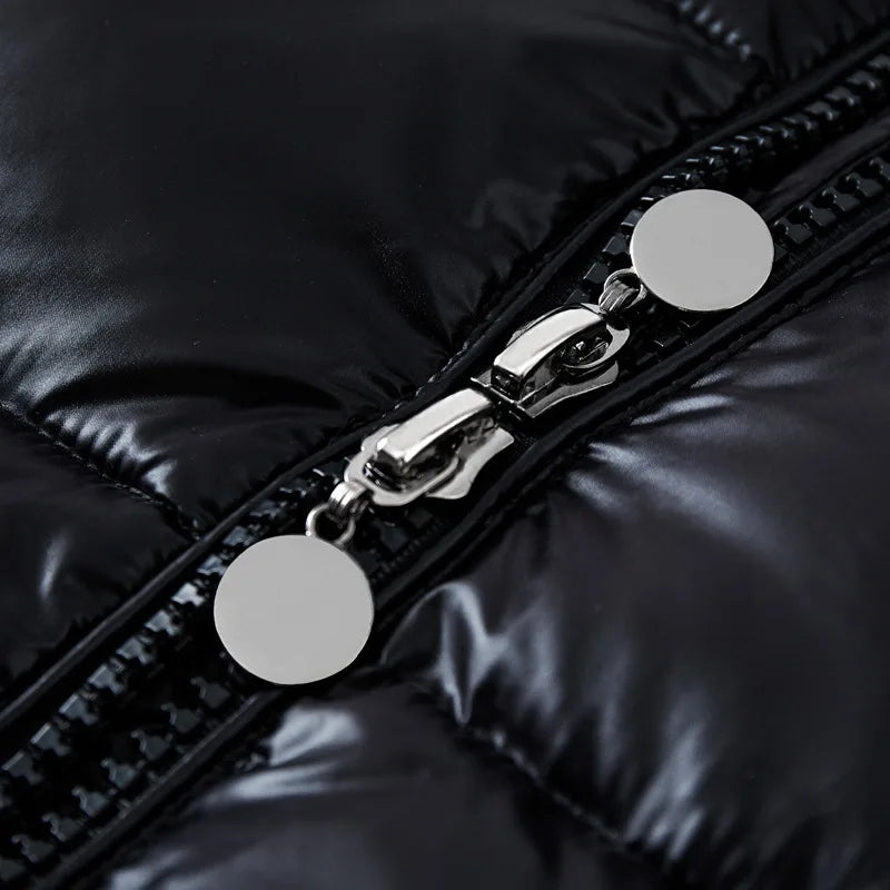 2026 moda impermeável curto algodão jaquetas masculino preto leve neve parkas de alta qualidade brilhante parkas jaquetas de inverno masculino