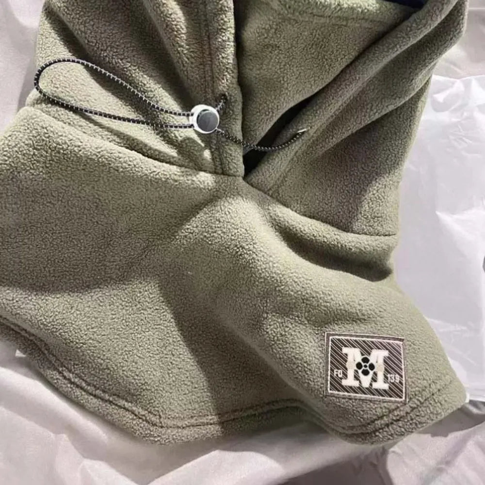 Casual mais quente com capuz pescoço boné à prova de vento cordão inverno pulôver boné anti-frio proteção de ouvido masculino capacete chapéu ciclismo
