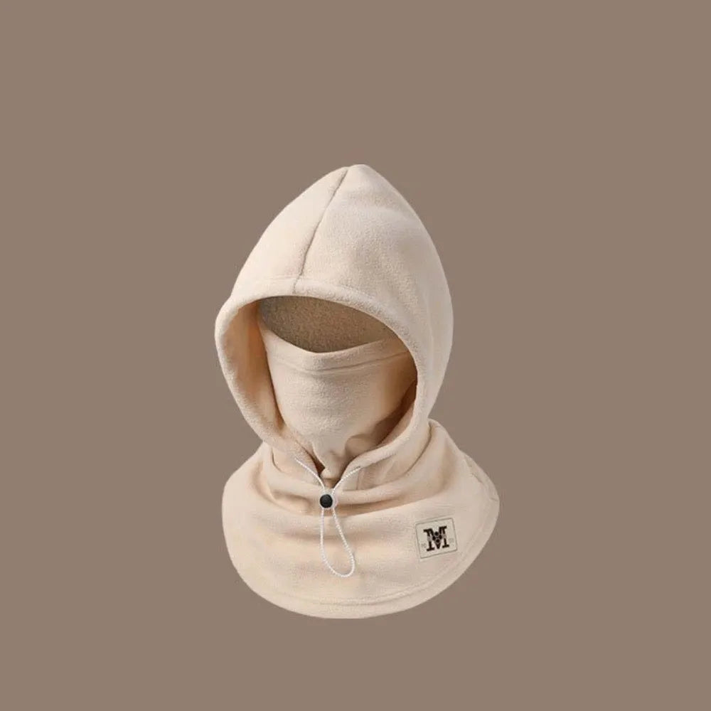 Casual mais quente com capuz pescoço boné à prova de vento cordão inverno pulôver boné anti-frio proteção de ouvido masculino capacete chapéu ciclismo