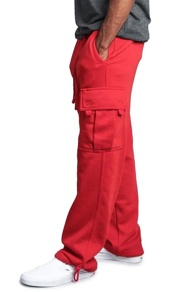 Homens carga jogger calças outono hip hop street wear calças soltas multi bolso cor sólida macacão ginásio esportes wear sweatpants