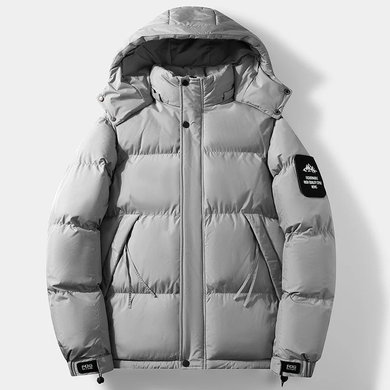 Ao ar livre masculino caminhadas acampamento à prova de vento respirável roupas de algodão quente inverno confortável moda e na moda jaqueta com capuz