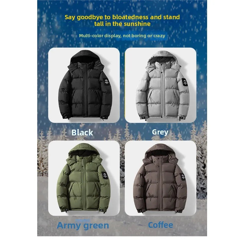 Ao ar livre masculino caminhadas acampamento à prova de vento respirável roupas de algodão quente inverno confortável moda e na moda jaqueta com capuz