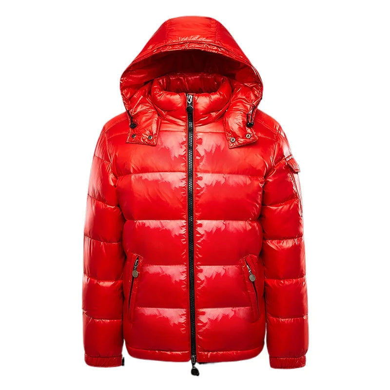 2026 moda impermeável curto algodão jaquetas masculino preto leve neve parkas de alta qualidade brilhante parkas jaquetas de inverno masculino