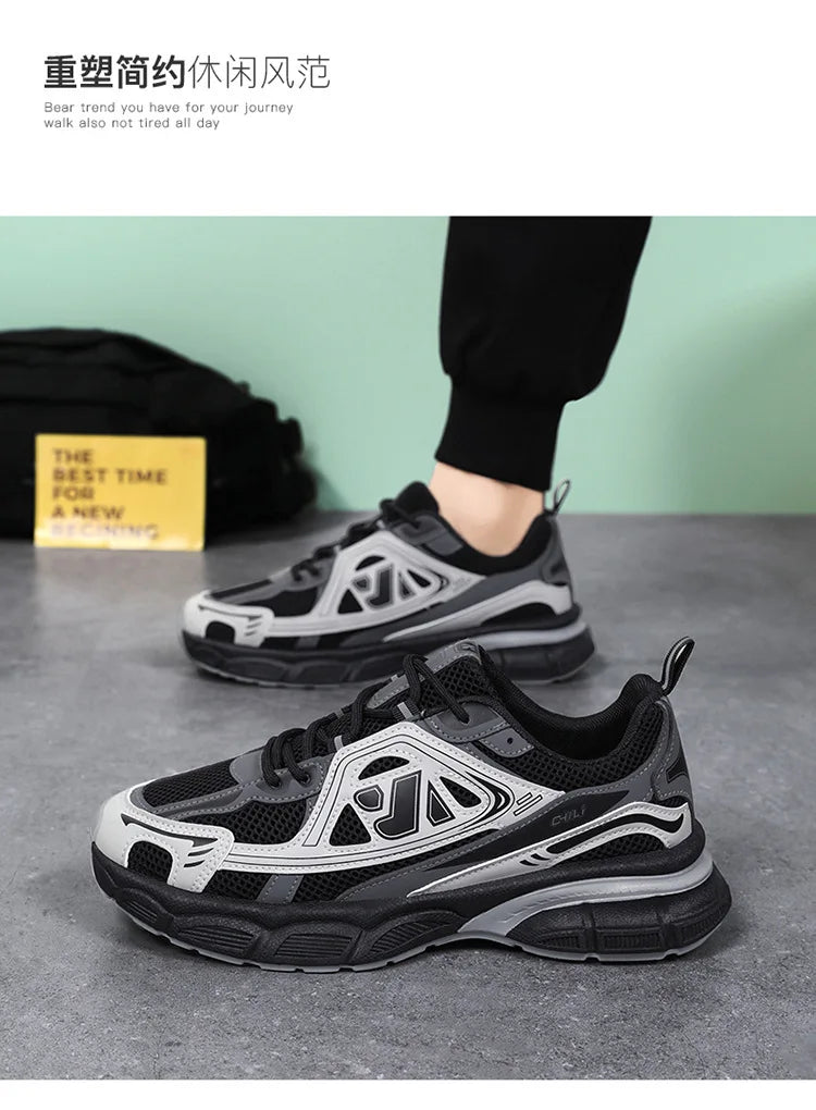 Sapatos masculinos moda ao ar livre sapato casual rendas até plataforma tênis conforto tênis de corrida para homem sapatos de treinamento tenis masculino