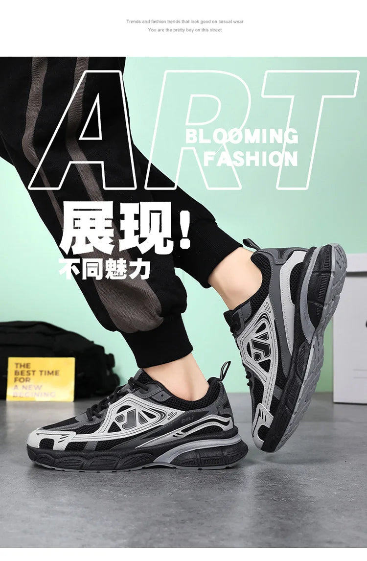Sapatos masculinos moda ao ar livre sapato casual rendas até plataforma tênis conforto tênis de corrida para homem sapatos de treinamento tenis masculino