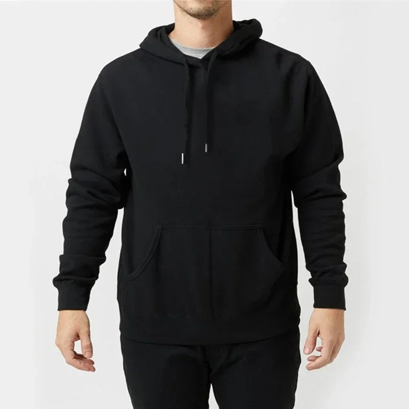 Masculino cor sólida com capuz suéteres masculino camisola de lã quente moda roupas de rua solta respirável moletom com capuz masculino