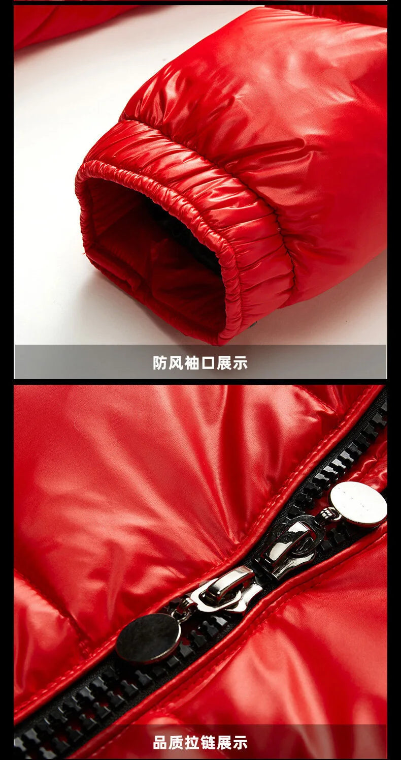 2026 moda impermeável curto algodão jaquetas masculino preto leve neve parkas de alta qualidade brilhante parkas jaquetas de inverno masculino